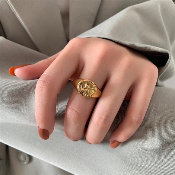 Jewelry - NEW 18K GOLD PLATED ANGEL RING